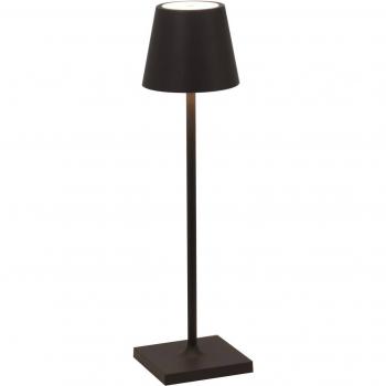 Lámpara de Mesa LED Poldina Pro Micro Negra Recargable y Regulable IP65 1,8W 142lm