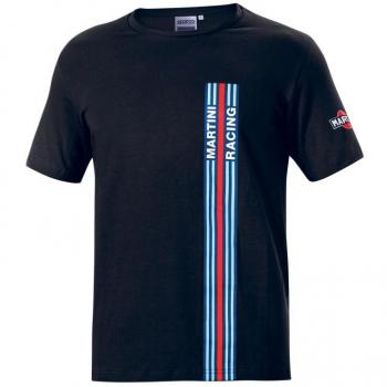 Camiseta de Manga Corta Sparco Martini Racing Big Stripes Talla L Negro