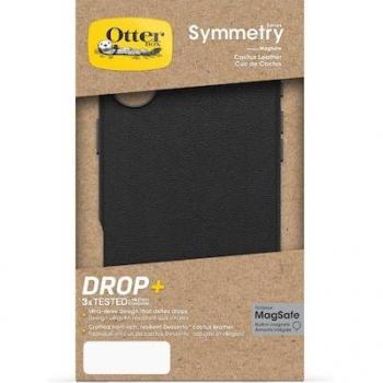 Funda Protectora OtterBox Symmetry de Cuero de Cactus con MagSafe para iPhone 16 Plus, a Prueba de Golpes, Negro Ceniza