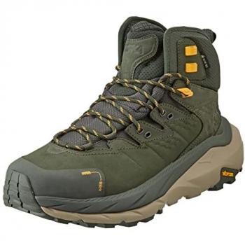 HOKA Kaha 2 GTX Men's Hiking Shoes, Mid, GORE-TEX, Radiant Yellow, Size 11.5(D), Leather/Metal