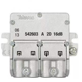 Televes 542603 - Mini derivación 5 2400mhz easyf 2d 16db a-