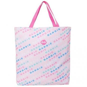 Shopping Bag Barbie Logomania - Bolso de Mujer, Shopping Bag, Cómodo y Versátil, Calidad y Resistencia, 50x45x10 cm, Color Rosa Palo