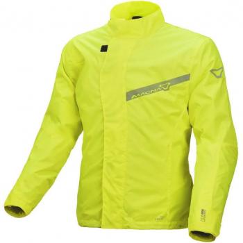 Macna Chubasquero Spray Amarillo para Mujer - Chaqueta Impermeable de Moto Fluorescente