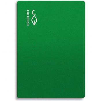 Libreta grapada folio cuadrícula 4x4mm 50 hojas verde
