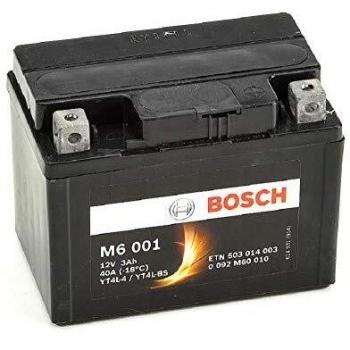 Batería de Moto AGM Bosch 3Ah 12V 30A M6001