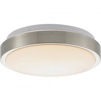Lindby Camille Plafón LED Sensor Ø 26 cm Níquel, Lámpara de Techo Moderna en Gris Hecha de Metal para Salón y Comedor (1 Llama)