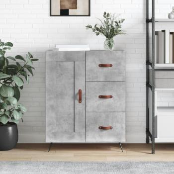 Aparador de madera de ingeniería 69,5x34x90 cm Mueble de Almacenaje de Salón, Buffet para salón, Armario Auxiliar, Armario de Almacenamiento en gris hormigón