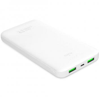 Powerbank Puro Fast Charger 10000mAh Blanco 2xUSB-A + 1xUSB-C