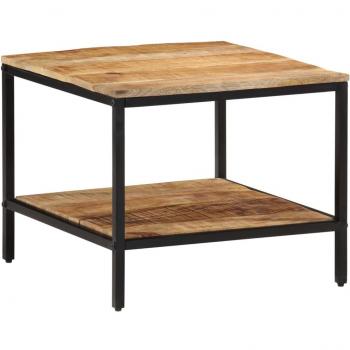 Mesa de centro de madera maciza de mango rugosa 55x55x45 cm vidaXL
