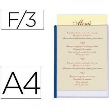 PORTA MENUS LIDERPAPEL PVC DIN A4 CON 3 FUNDAS