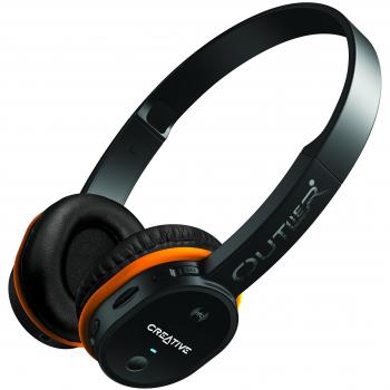 Creative Labs Outlier - Auriculares de diadema cerrados, inalámbricos, con Bluetooth, NFC y microSD