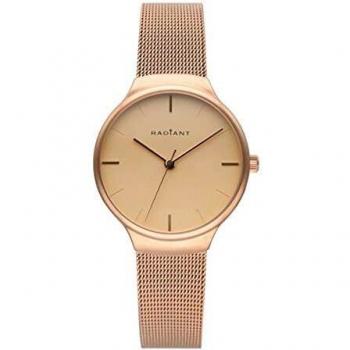 Reloj analógico para Mujer de Radiant. Colección Gamelin. Reloj Oro Rosa con Malla milanesa y Esfera en Oro Rosa. 3ATM. 34mm. Referencia RA524603.