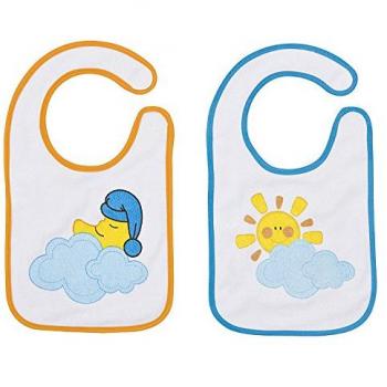 Piccolandy 1340828072200 - Set de 2 baberos medianos en velcro, con rizo plastificado