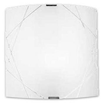 Plafón de vidrio Paradise 1 bombilla Blanco 26x26x8 cm