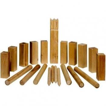 Juego de Kubb Vikingo, tamaño mediano, en bolsa de algodón