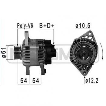 Alternador 12V 120A QUINTON HAZELL para OPEL Zafira B, Astra H Caravan, Signum CC y FIAT Doblo I Cargo, Doblo I Break, Punto II 3/5 puertas
