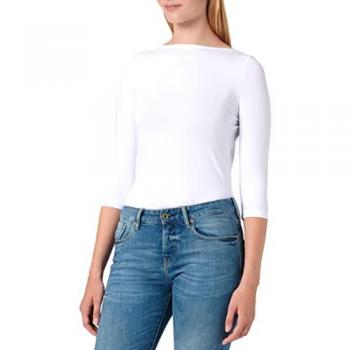 Vero Moda Women's 3/4 Sleeve Modal T-Shirt - Panda Design, Regular Fit, Bright White