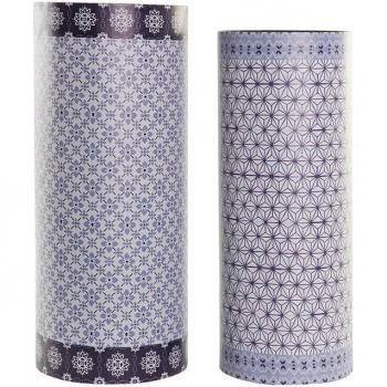 Paragüero DKD Home Decor Lienzo Madera Naranja Blanco