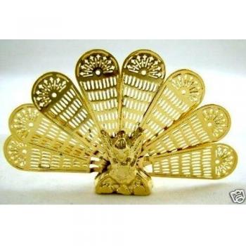 Melody Jane Casa de Muñecas Latón Pavo Real Fire Pantalla Miniatura Accesorios Chimenea 1:12 Protector