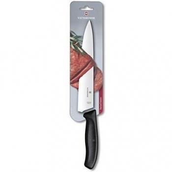 Victorinox Küchen-Tranchiermesser Fibrox Blister - Navaja suiza multiherramienta, color negro, talla 19 cm