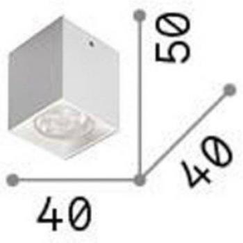 Downlight LED Integrado Dot Square Ideal Lux Aluminio Negro 370Lm 3000K