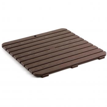 Tatay Tarima de Ducha Cuadrada de plástico Resistente, Acabado Efecto Madera, con protección Anti-UVA, antidesliante, con Tacos de Goma en la Base.