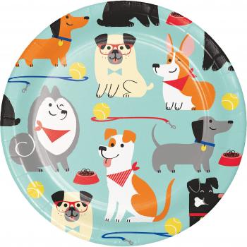Dog Party Lunch Plates Sturdy Style
