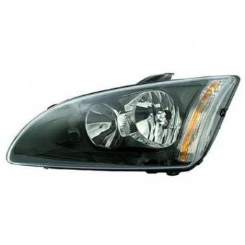 Faro Delantero Izquierdo H1 + H7 Negro Ajustable para Ford Focus 2004-2008 Van Wezel 1863963