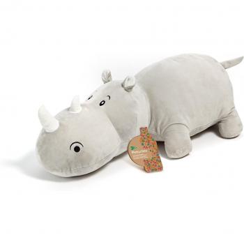 Rinoceronte grande de peluche sostenible 66 cm.