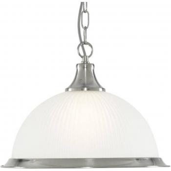 Colgante Americano plata satinada 1 bombilla 80cm
