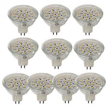 Bombilla LED G5.3 12V 4.6W 6000K luz fría (10 Pack)