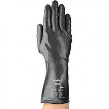 Ansell Alphatec 38-612 Guantes para Químicos, Máxima Química Protección para Trabajos Pesados, Diseño Flexible y Cómodo, Guantes Reutilizables, Sin Látex, Talla M