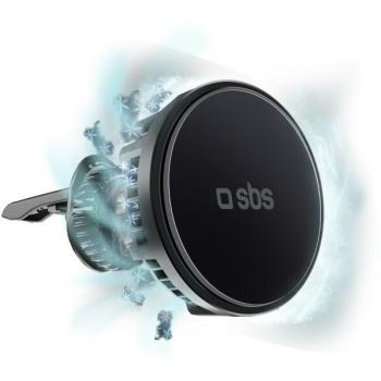 Cargador Inalámbrico para Smartphone SBS TESUPFANWIR15W Negro con Ventilador y Soporte Universal Auto 15W