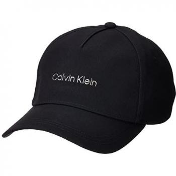 Gorra de Béisbol Calvin Klein de Algodón Orgánico Negra con Logo Frontal para Mujer - Talla Única