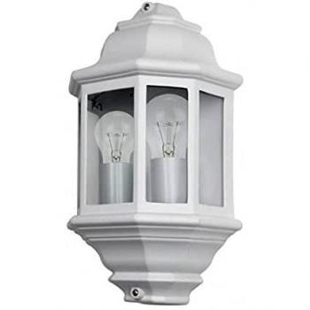 Aplique Exterior dos luces Shaula Blanco Ip44 38,5x22x12,5 Cm Fabrilamp