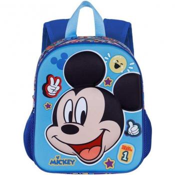 Mochila Escolar 3D Mickey Mouse con Diseño Multicolor y Detalles de Blissy