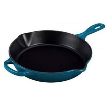 Sartén Alta de Hierro Fundido Le Creuset 26 cm Color Verde Profundo