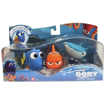 Buscando a Dory - Set de 3 Figuras de baño Dory, Marlin, Destiny, Azul