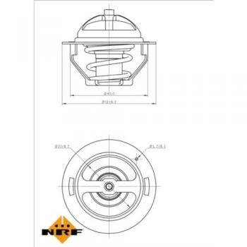 Termostato refrigerante NRF 725181 sin carcasa (cárter)