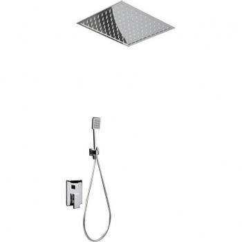 Conjunto de ducha empotrado Volga Imex - Monomando, diseño moderno, acabado cromado, incluye grifo y rociador de ducha, fácil instalación