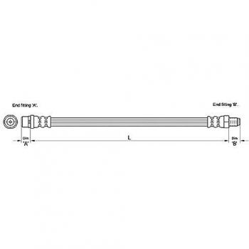 Tubo Flexible de Freno Metzger 4110255 para Audi A6 4F