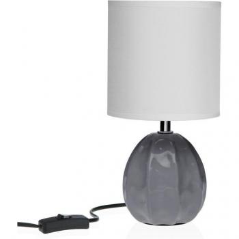 Lámpara de Mesa Versa Mery 25W Gris Cerámica 14x27x11 cm