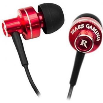 Mars Gaming MIH1, Auriculares, mic integrado, Pc s4/Xbox One/Smartphone, Negro/Rojo