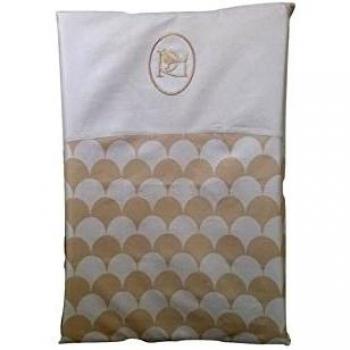 Colección Rosabel Abeona - Funda cambiador + colchoneta, color blanco y beige
