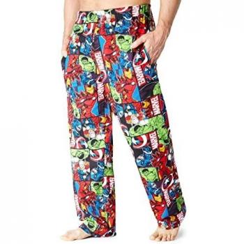 Marvel Pijama Hombre, Pantalones Largos de Pijama para Hombres Avengers, con Iron Man Capitan America Hulk y Thor, Ropa de Dormir 100% Algodon, Regalos Originales para Hombres
