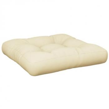 Cojín para sofá de palets crema 58x58x10 cm, cojín de jardín y exterior