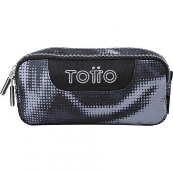 Estuche Totto Sobre escolar eco-friendly dos compartimentos color negro Bluc