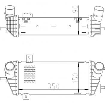 Intercooler NRF 309070 - Radiador de aire de admisión, tipo: intercooler, características: diseño eficiente para mejorar el rendimiento del motor, fabricado con materiales de alta calidad, compatible con múltiples modelos de vehículos, fácil instala