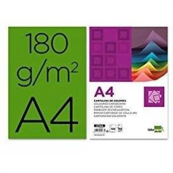 Liderpapel 180G/M2 - Cartulina, A4, Verde