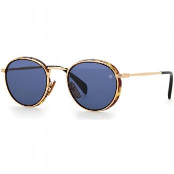 David Beckham DB 1033/S Sunglasses in Havana Gold/Blue, Multicolor, Male, Size: 49 MM